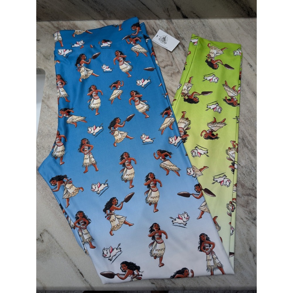 RunDisney Moana leggings size large NWT